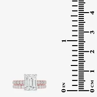 (G-H / Vs2-Si1) Womens 3 CT. T.W. Lab Grown White Diamond 14K Gold Side Stone Bridal Set
