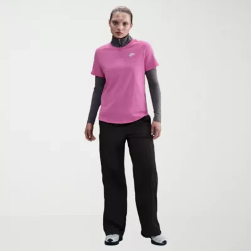 Nike Club Womens Crew Neck Short Sleeve Active T-Shirt