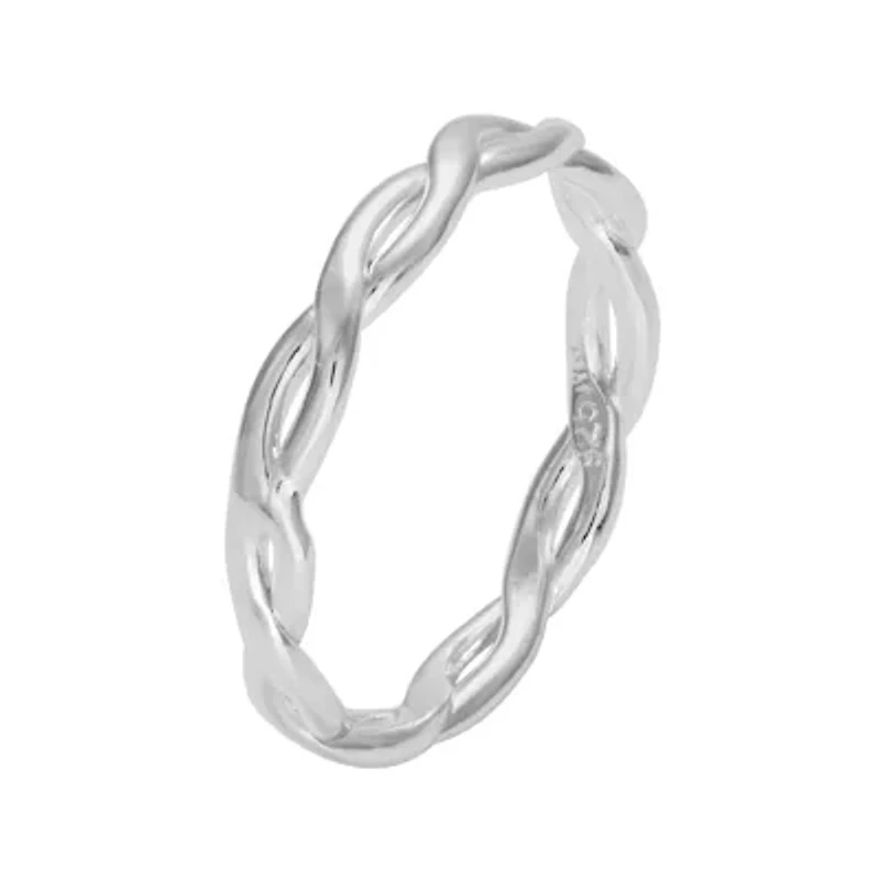 Itsy Bitsy Womens Sterling Silver Delicate Band