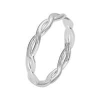 Itsy Bitsy Womens Sterling Silver Delicate Band