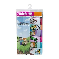 Little & Big Kid Girls Minecraft 7 Pack Brief Panty Gup2438