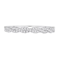 Signature By Modern Bride Womens 1/5 CT. Natural White Diamond 10K Gold Anniversary Wedding Band