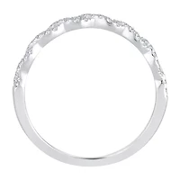 Signature By Modern Bride Womens 1/5 CT. Natural White Diamond 10K Gold Anniversary Wedding Band