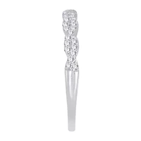 Signature By Modern Bride Womens 1/5 CT. Natural White Diamond 10K Gold Anniversary Wedding Band