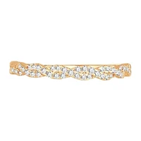 Womens 1/5 CT. Natural White Diamond 10K Gold Wedding Band