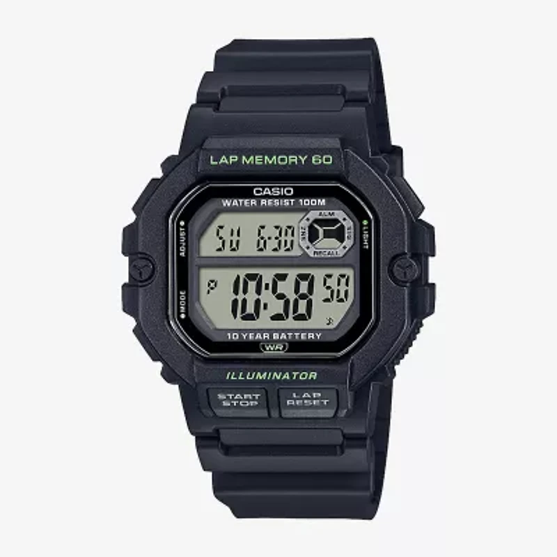 Casio Mens Black Strap Watch Ws1400h-1av