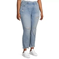 a.n.a Plus Womens High Rise Adaptive Slim Straight Leg Jean