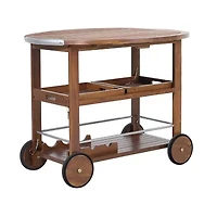 Cynthia Wood-Top Serving Cart