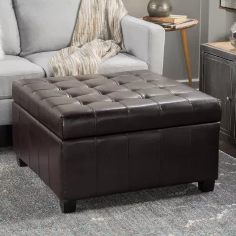 Alexandria Storage Tufted Bench