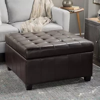 Alexandria Storage Tufted Bench