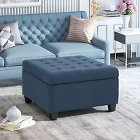 Alexandria Storage Tufted Bench