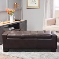 Guernsey Storage Tufted Bench