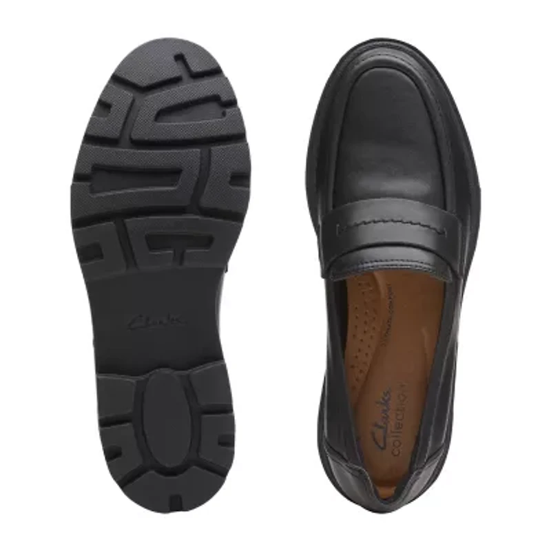 Clarks Call Ease Womens Moc Closed Toe Loafers