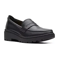 Clarks Call Ease Womens Moc Closed Toe Loafers