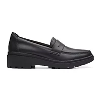 Clarks Call Ease Womens Moc Closed Toe Loafers