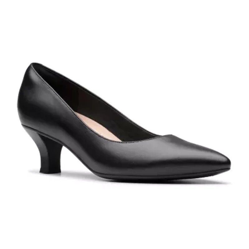 Clarks Kepley Vine Womens Pointed Closed Toe Kitten Heel Pumps