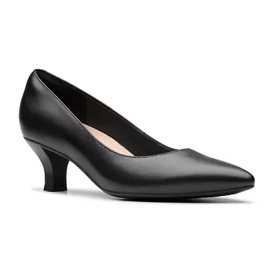Clarks Kepley Vine Womens Pointed Closed Toe Kitten Heel Pumps