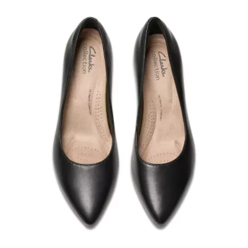 Clarks Kepley Vine Womens Pointed Closed Toe Kitten Heel Pumps
