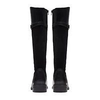 Clarks Womens Maye Carly Stacked Heel Riding Boots