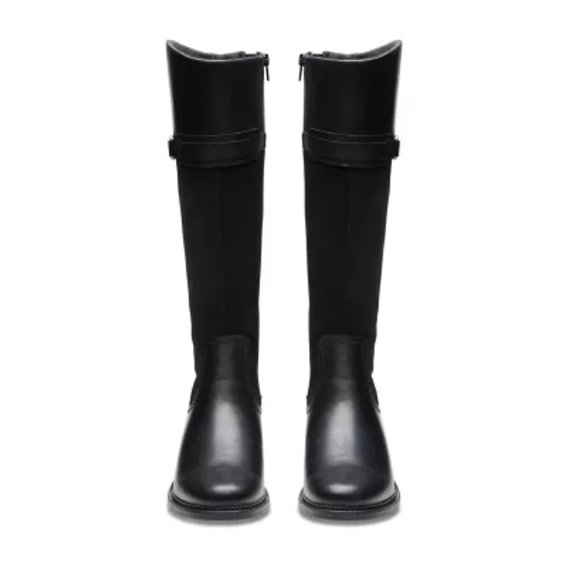 Clarks Womens Maye Carly Stacked Heel Riding Boots