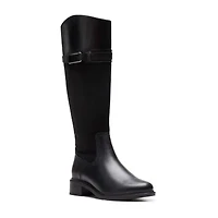 Clarks Womens Maye Carly Stacked Heel Riding Boots