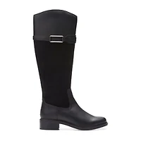 Clarks Womens Maye Carly Stacked Heel Riding Boots