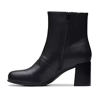 Clarks Womens Kerista Faye Block Heel Booties