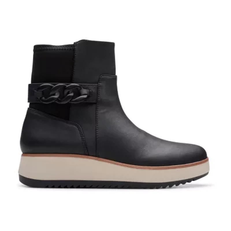 Clarks Womens Zylah Rose Wedge Ankle Boots