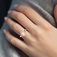 Le Vian® Grand Sample Sale™ Ring featuring /8 CT. Neopolitan Opal™ 1/ CT. Chocolate Diamonds® 1/8 CT. Nude Diamonds™ set in 14K Strawberry Gold