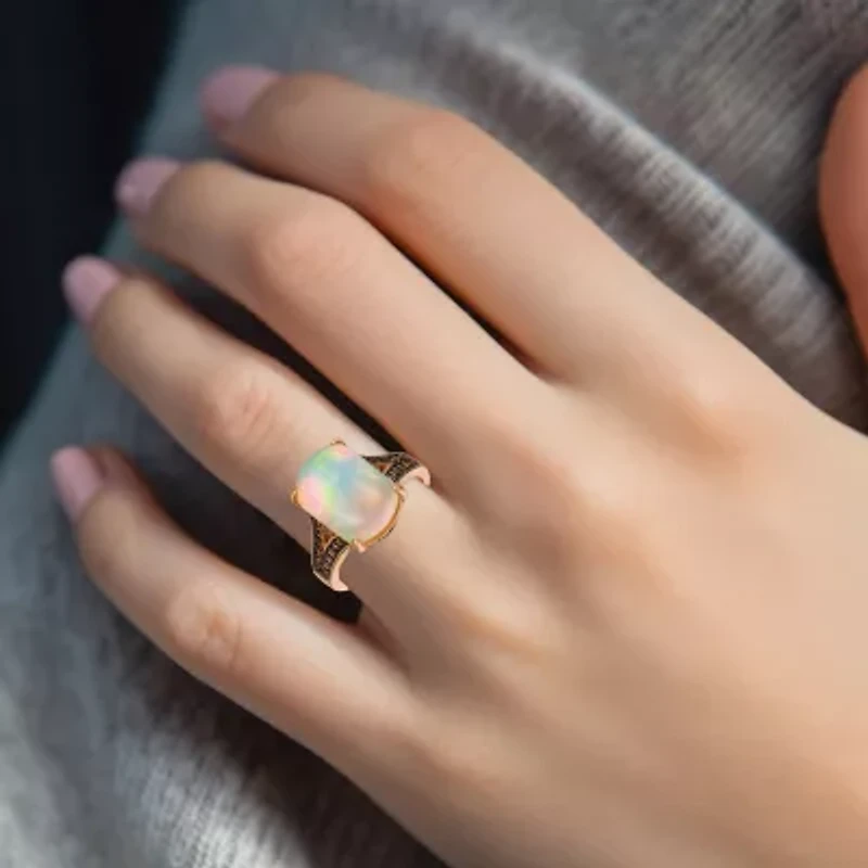 Le Vian® Grand Sample Sale™ Ring featuring Neopolitan Opal™ Chocolate Diamonds® and Vanilla Diamonds® set in 14K Strawberry Gold®