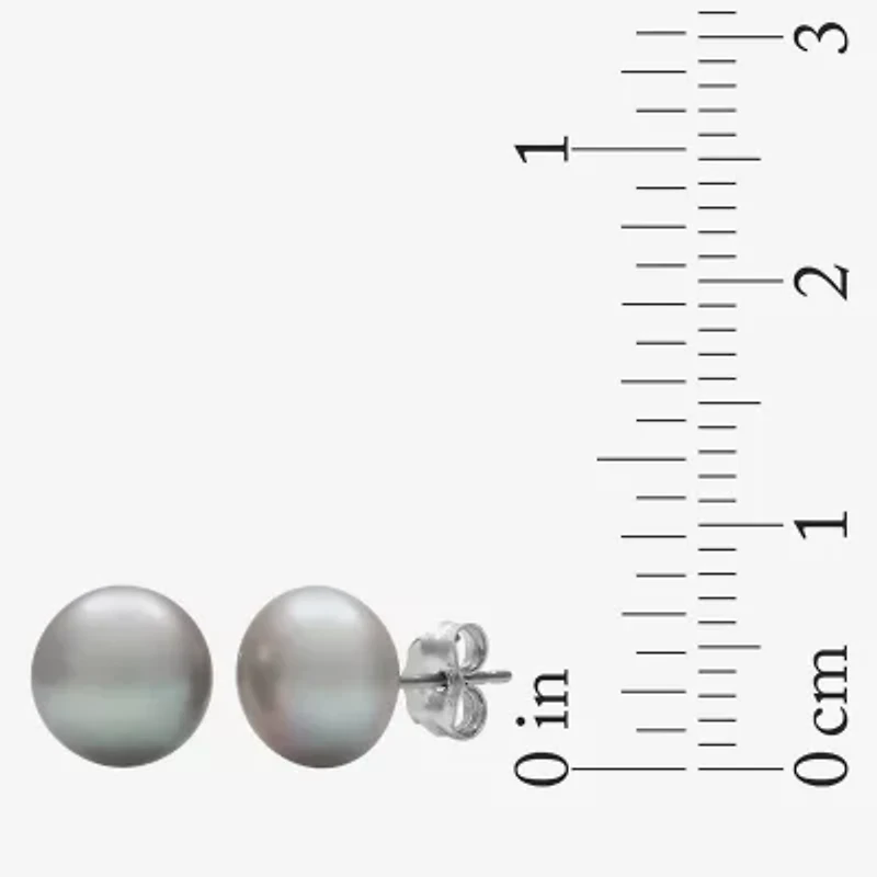 Cultured Freshwater Pearl and Crystal Sterling Silver 8-pr. Stud Earring Set