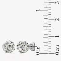 Cultured Freshwater Pearl and Crystal Sterling Silver 8-pr. Stud Earring Set