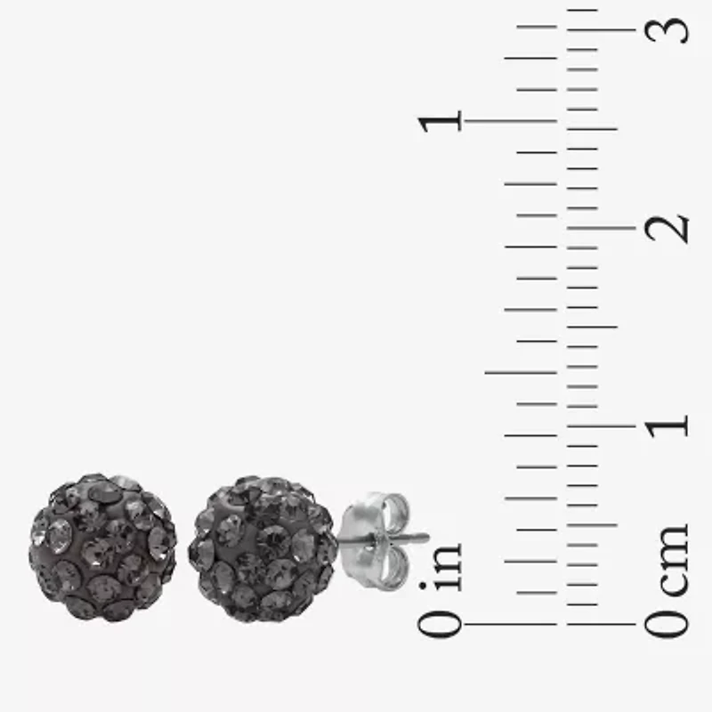 Cultured Freshwater Pearl and Crystal Sterling Silver 8-pr. Stud Earring Set