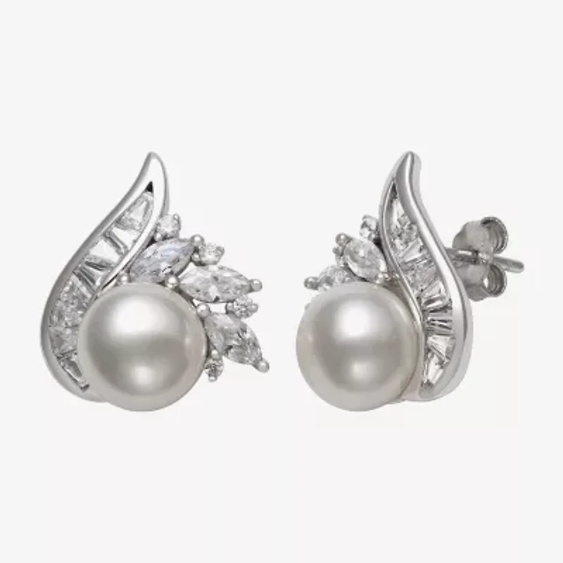 Womens White Cultured Freshwater Pearl Sterling Silver Marquise 2-pc. Jewelry Set
