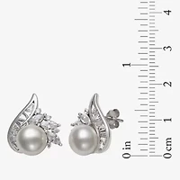 Womens White Cultured Freshwater Pearl Sterling Silver Marquise 2-pc. Jewelry Set
