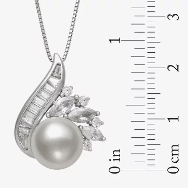 Womens White Cultured Freshwater Pearl Sterling Silver Marquise 2-pc. Jewelry Set