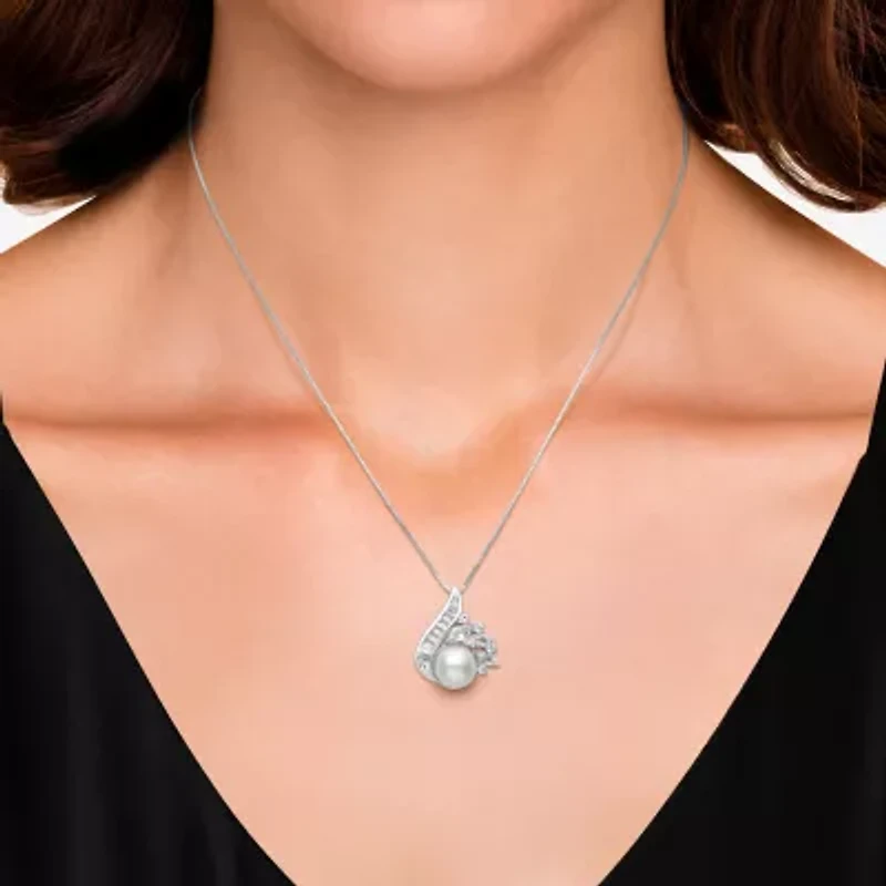 Womens White Cultured Freshwater Pearl Sterling Silver Marquise 2-pc. Jewelry Set