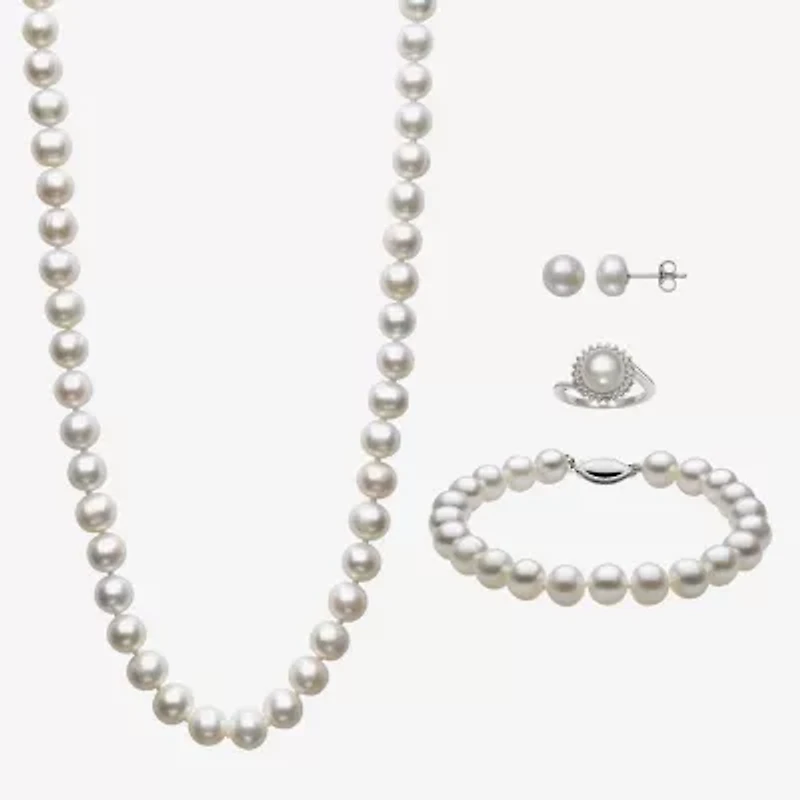 4-pc. Cultured Freshwater Pearl Sterling Silver Jewelry Set