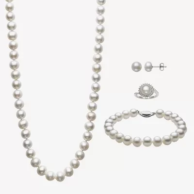 4-pc. Cultured Freshwater Pearl Sterling Silver Jewelry Set