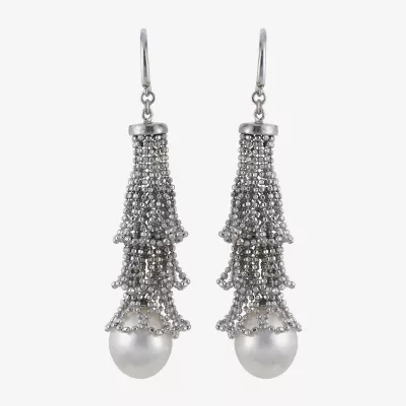 10-11Mm Cultured Freshwater Pearl Sterling Silver Earrings