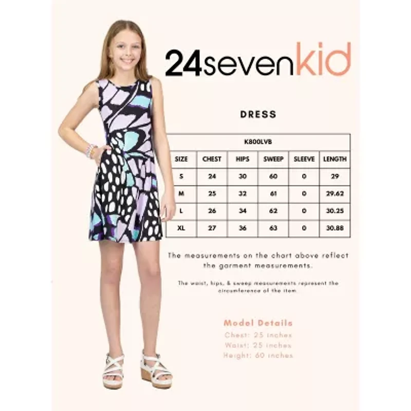 24sevenkid Big Kid Girls Sleeveless A-Line Dress