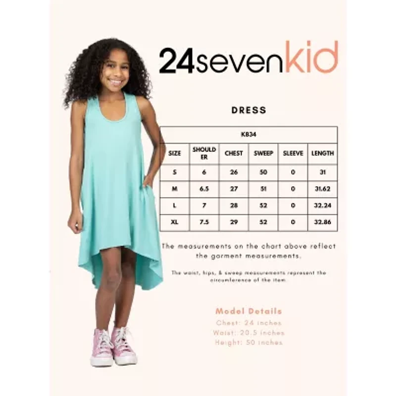 24sevenkid Big Kid Girls Sleeveless A-Line Dress