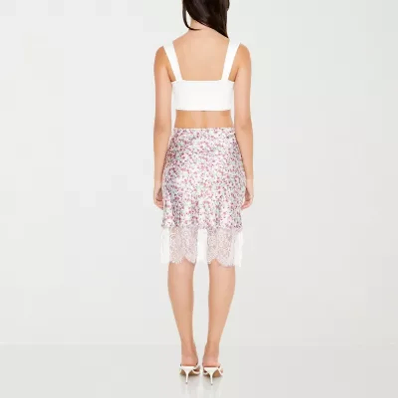 Forever 21 Womens Mid Rise Midi Juniors A-Line Skirt