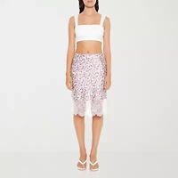 Forever 21 Womens Mid Rise Midi Juniors A-Line Skirt