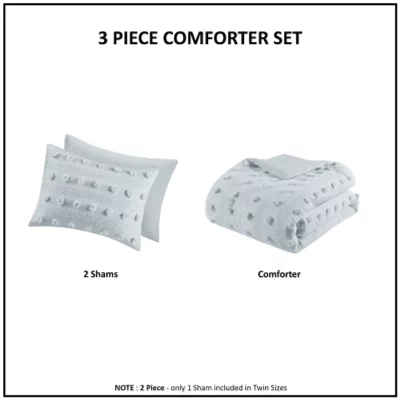 Intelligent Design Vera Clip Jacquard Comforter Set With Sham