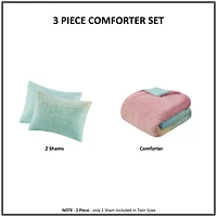 Intelligent Design Talia Ultra Cozy & Soft Ombre Shaggy Faux Fur Comforter Set With Sham