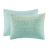 Intelligent Design Talia Ultra Cozy & Soft Ombre Shaggy Faux Fur Comforter Set With Sham