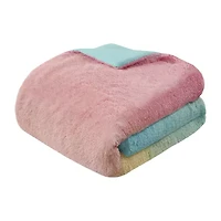 Intelligent Design Talia Ultra Cozy & Soft Ombre Shaggy Faux Fur Comforter Set With Sham