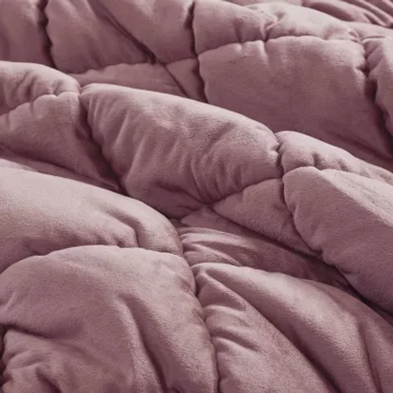 Intelligent Design Velvet Midweight Down Alternative Comforter Set