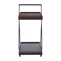 Ebbtide Wood-Top Serving Cart